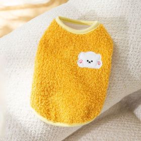 Winter Pet Small Dog Clothes (Option: Yellow Patch Vest-M)