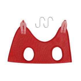 Pet Grooming Hammock Harness For Cats And Dogs, Cat Grooming Sling For Trimming Nail And Ear Care, Pet Hammock Restraint Bag (Color: Red)