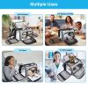 Pet Carrier Expandable Foldable Soft Dog Bag Backpack 5 Open Doors Reflective Tapes Pet Travel Bag Carrier for Cats