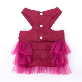 Pet Skirt Comfortable Breathable Dog Strap Gauze Skirt (Option: Wine Red-L)